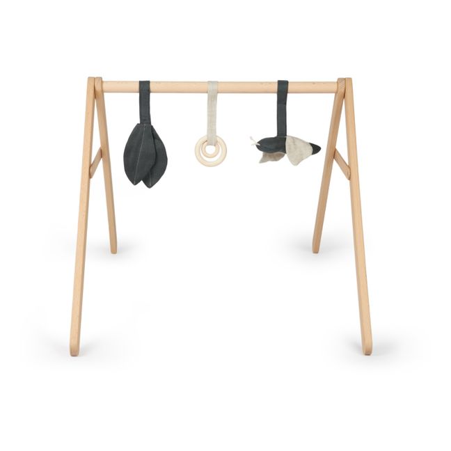 Arco de estímulo de madera con sus juguetes - Lino Francés