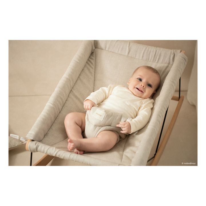 Growing Green Baby Bouncer - French Linen | Oatmeal- Product image n°5
