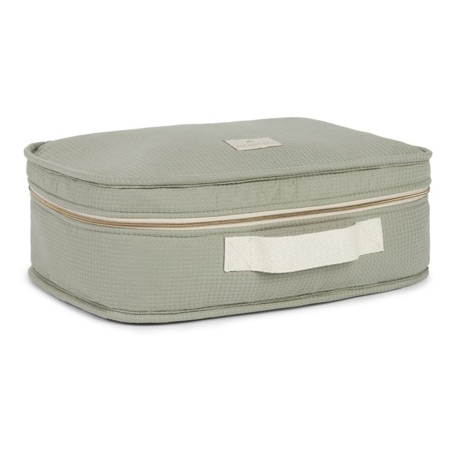 Valise Victoria en coton bio | Vert olive