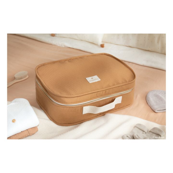 Valise Victoria en coton bio | Caramel- Image produit n°1