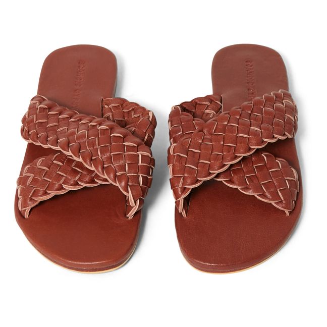 Maya Braided Crossover Sandals - Women’s Collection corn- Camel