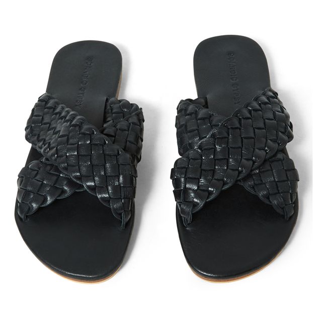 Maya Braided Crossover Sandals - Women’s Collection corn- Black