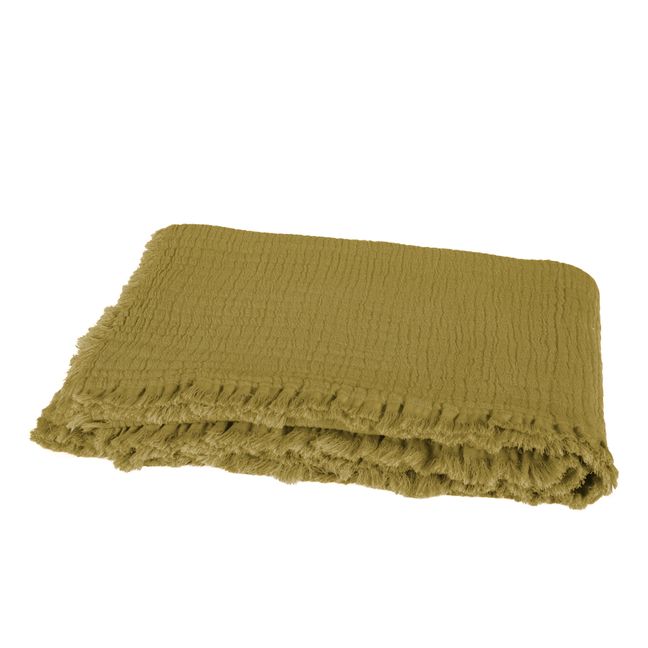 Vanly Cotton Muslin Blanket | Olive