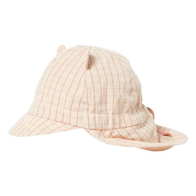Gorm Organic Cotton Reversible Checked Hat Pink