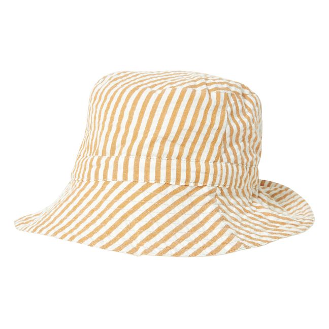 Sander Organic Cotton Reversible Bucket Hat Ocre
