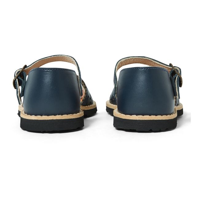 Frailera Print Buckle Sandals | Navy blue