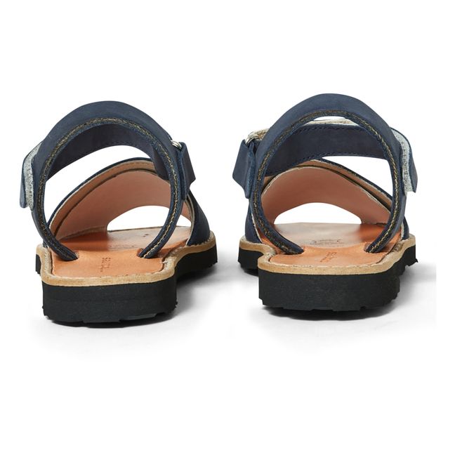 Avarca Nubuck Velcro Sandals | Navy blue