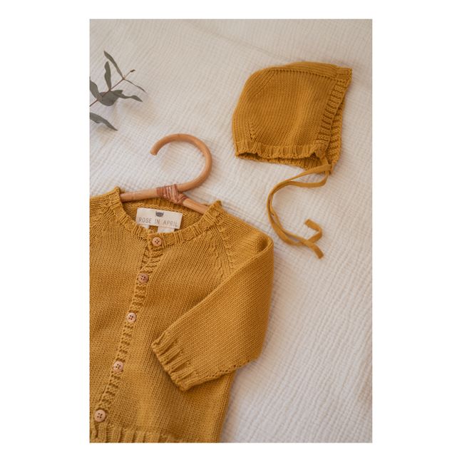 Beguin en tricot Otto | Jaune moutarde