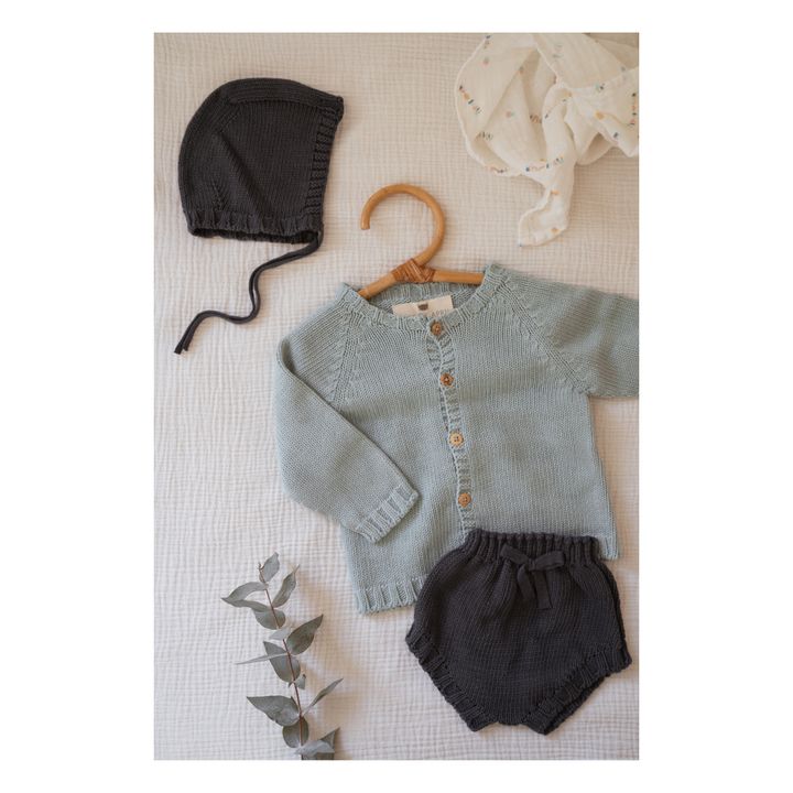 Gaby Knitted Cardigan | Light blue- Product image n°1