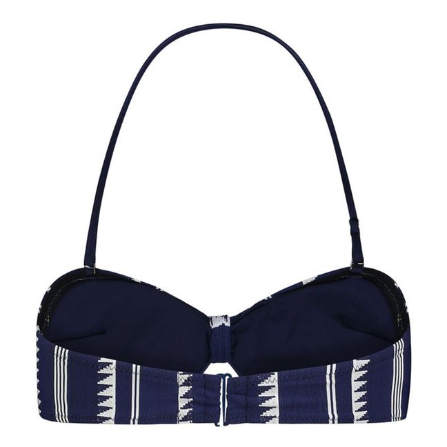 Nunu Bandeau Bikini Top | Azul Marino