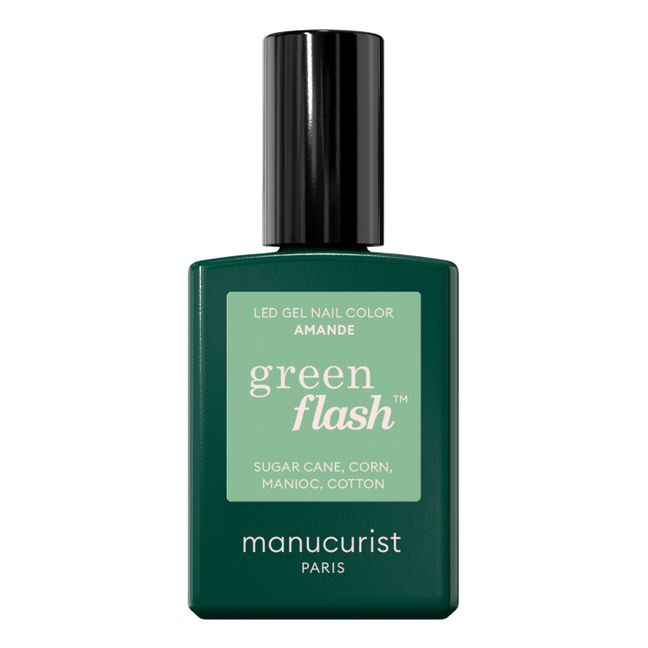 Green Flash Semi-Permanent Nail Polish Almond green