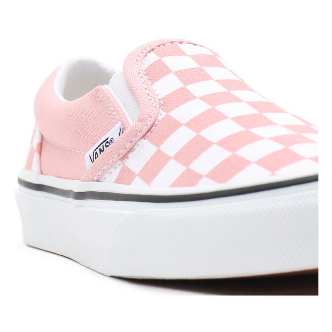 Checkered Slip-On Shoes Pink