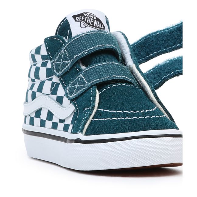 SK8-Mid Reissue Checkered Sneakers | Blue Green
