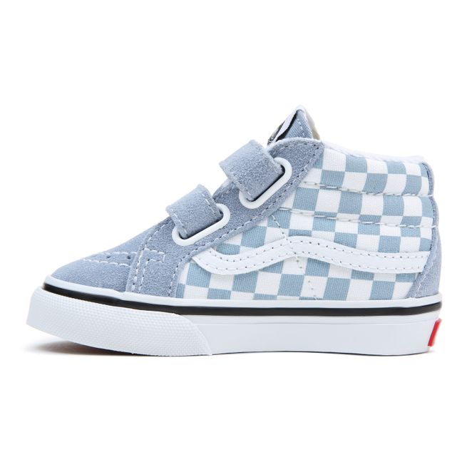 SK8-Mid Reissue Checkered Sneakers Azzurro