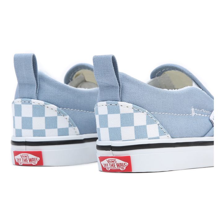 Checkered Slip-On Velcro Shoes | Light Blue- Product image n°5