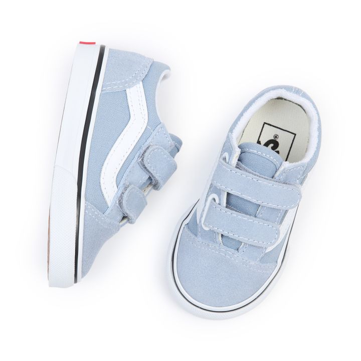 Vrijgevigheid Twee graden binden Vans - Old Skool Velcro Sneakers - Light Blue | Smallable