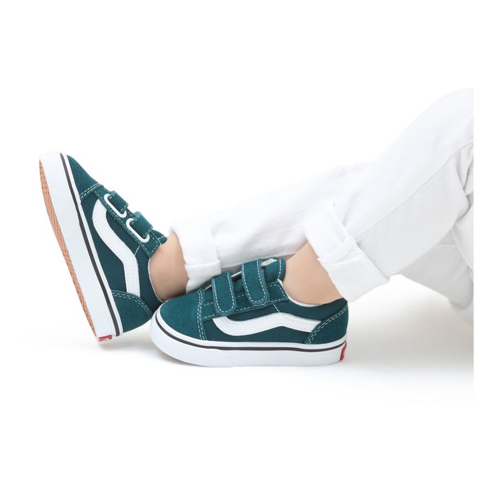 Old Skool Velcro Sneakers Azul verde- Imagen del producto n°2