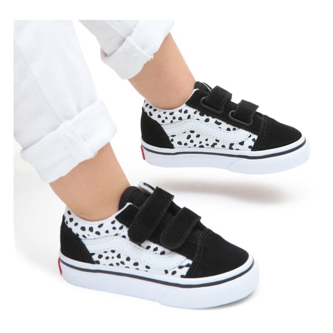 Old Skool Dalmatian Velcro Sneakers Negro