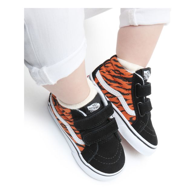 SK8-Mid Reissue Tiger Print Sneakers | Black