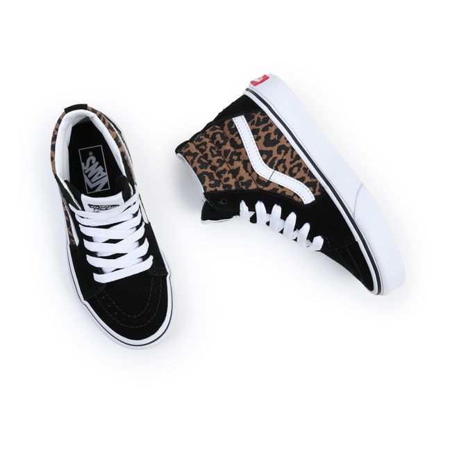 SK8-Hi Leopard Print Sneakers | Black
