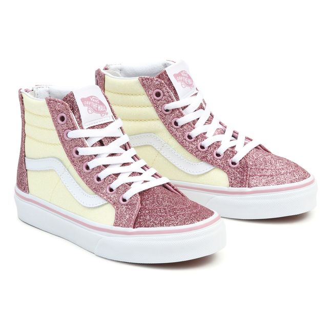 SK8-Hi Zip Glitter Sneakers Pink