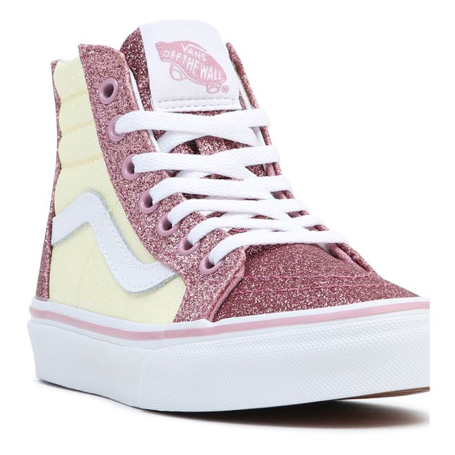 SK8-Hi Zip Glitter Sneakers Pink