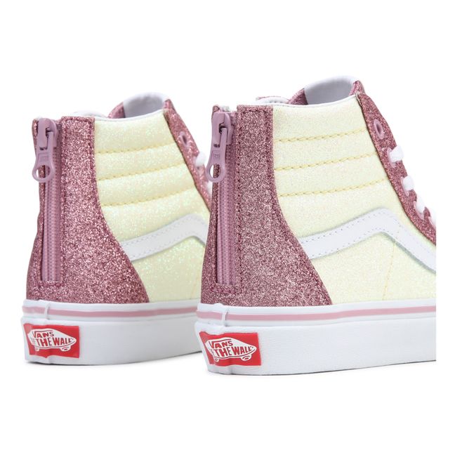 SK8-Hi Zip Glitter Sneakers | Pink