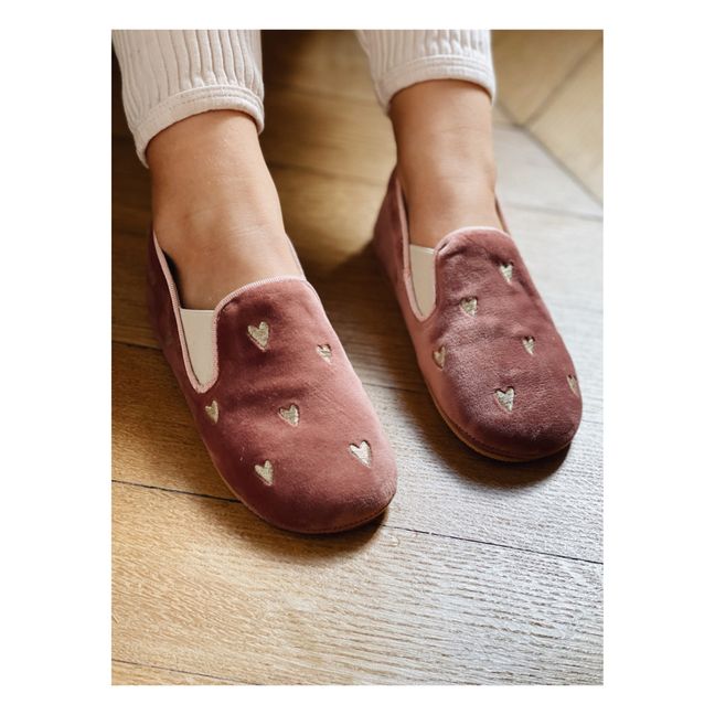 Hausschuhe Noa Herzen | Rosa