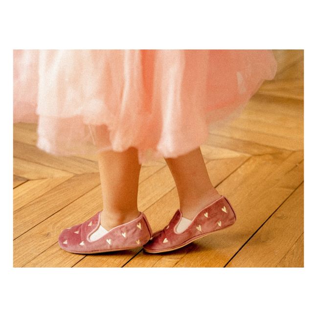 Chaussons Noa Cœurs | Rose