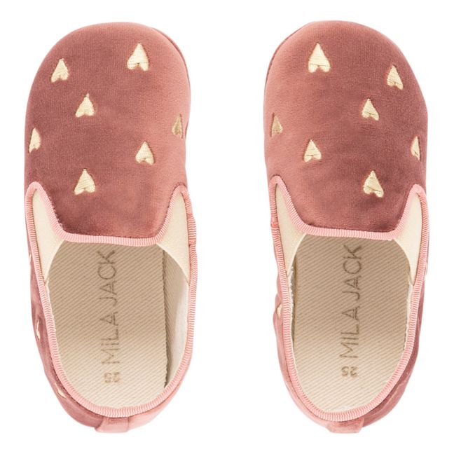 Chaussons Noa Cœurs | Rose