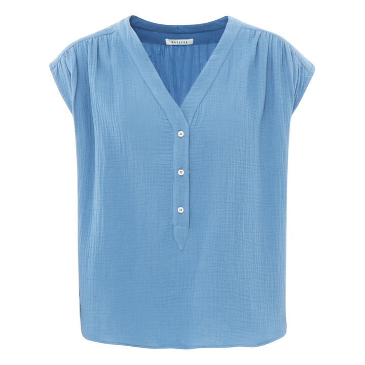 Elis Cotton Muslin Top Azul- Imagen del producto n°0