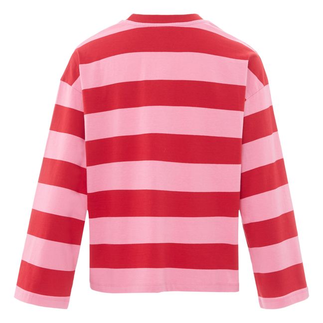 Organic Cotton Boxy Striped T-shirt Rot