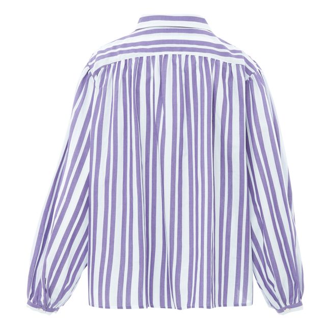 Ary Striped Blouse Purple