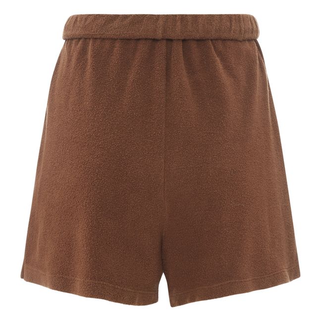 Terry Cloth Shorts Schokoladenbraun