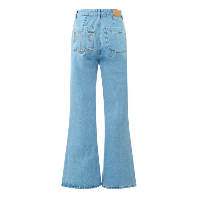 Organic Cotton Flared Jeans Denim bleached