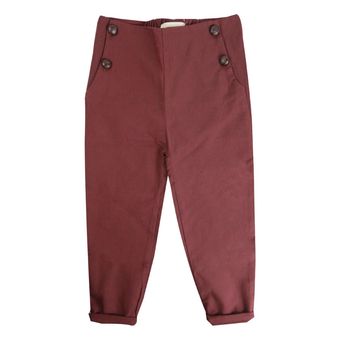 Organic Cotton Trousers | Burgundy- Product image n°0