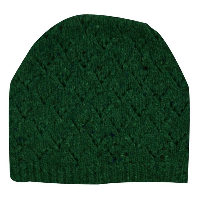 Gorro Losange Lana reciclada | Verde Oscuro