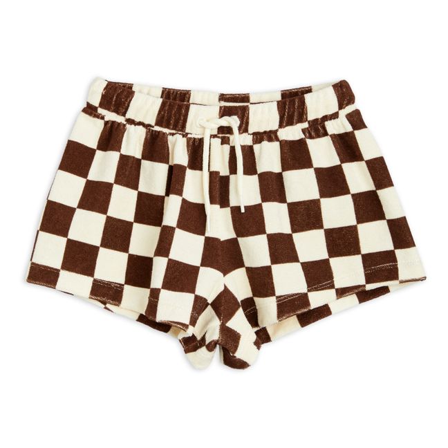 The Future Organic Cotton Gingham Shorts | Brown