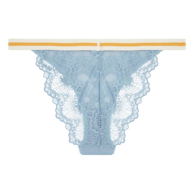 Ray Wave Lace Tanga Briefs Blue
