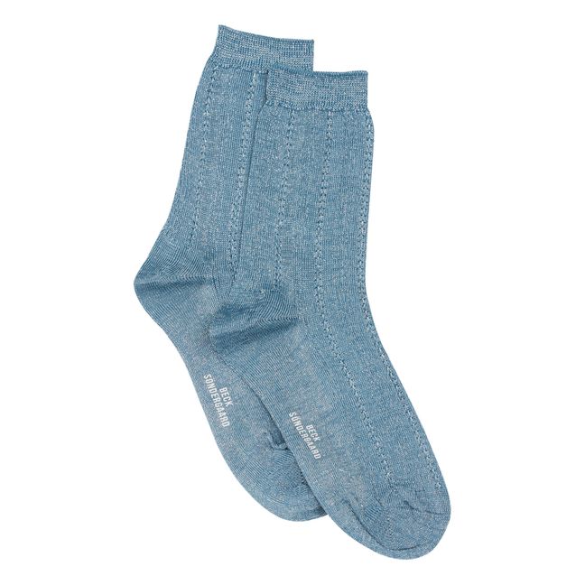 Drake Glitter Socks Azul