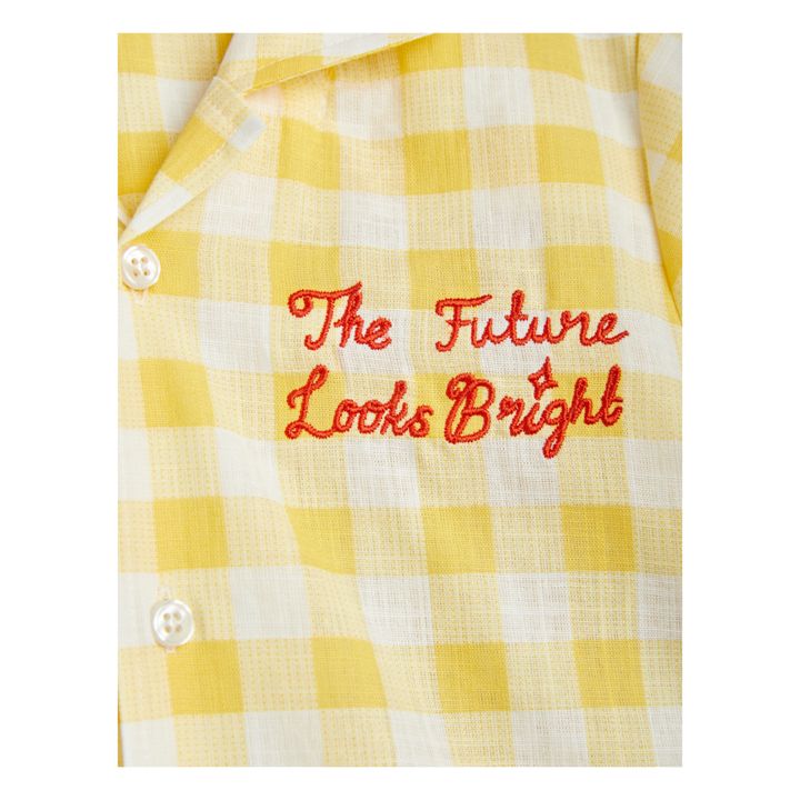 Organic Cotton Gingham Shirt | Yellow- Product image n°1