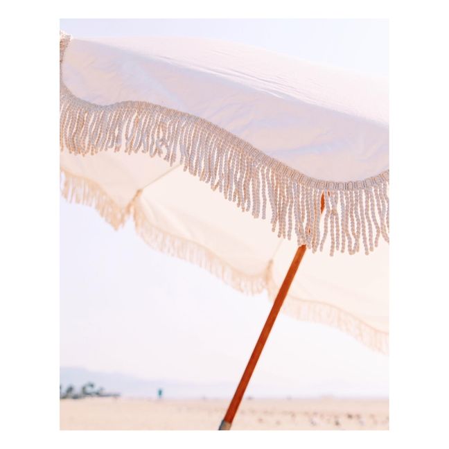 Parasol frangé Premium | Blanc
