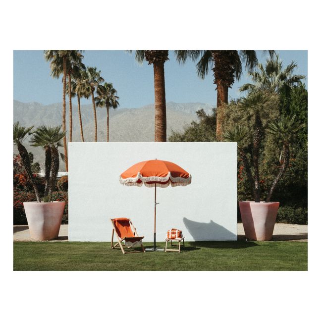 Premium Fringed Beach Umbrella | Red