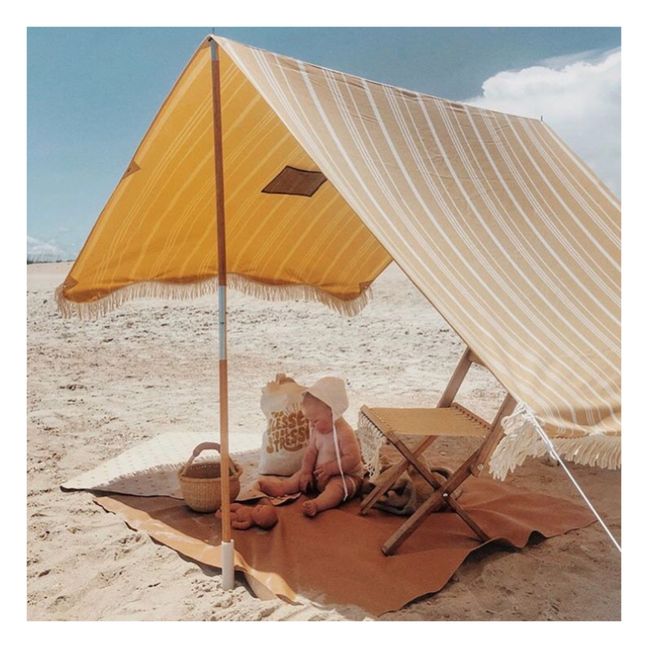 Tente de plage frangé Premium | Jaune
