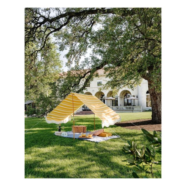 Premium Fringe Beach Tent | Yellow