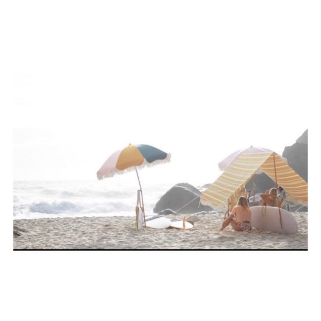 Tenda da spiaggia, con frange, modello: Premium | Giallo
