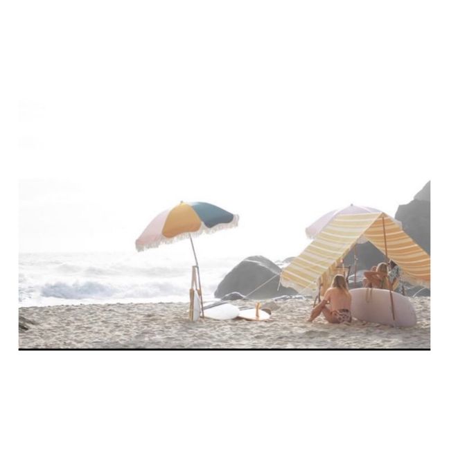 Tienda de playa con flecos Premium | Amarillo