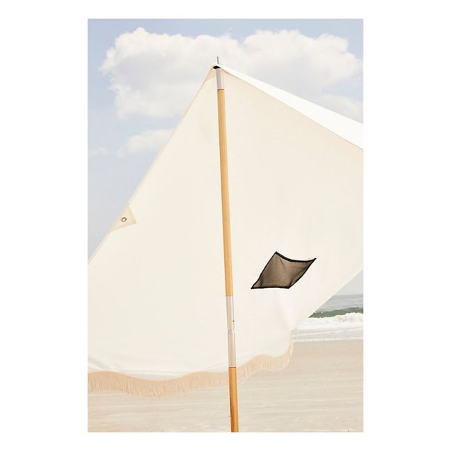 Tenda da spiaggia, con frange, modello: Premium | Bianco