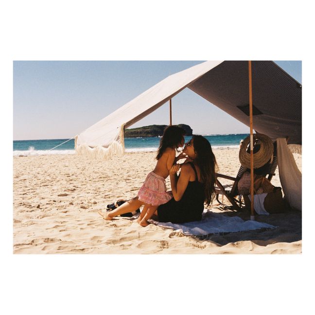 Tenda da spiaggia, con frange, modello: Premium | Blu marino