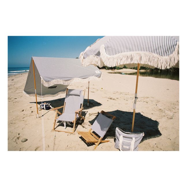 Tenda da spiaggia, con frange, modello: Premium | Blu marino